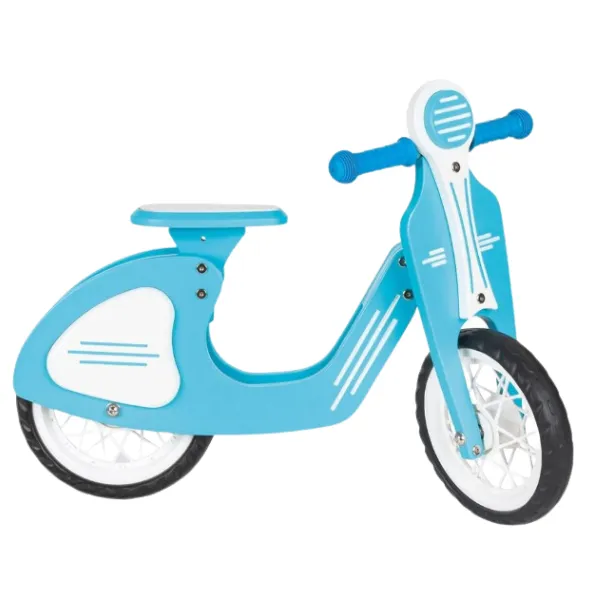 Retro-bicicletă fără pedale, cu roți EVA, albastră/roz