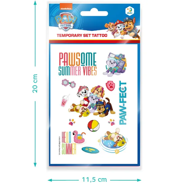 Set de tatuaje temporare pentru copii cu Patrula cățelușilor, 45 buc.