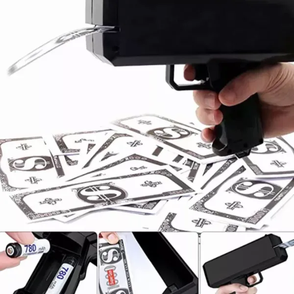 Pistol cu bani electric, 100 de bancnote
