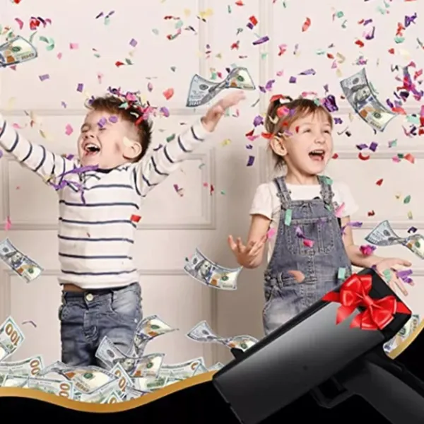 Pistol cu bani electric, 100 de bancnote