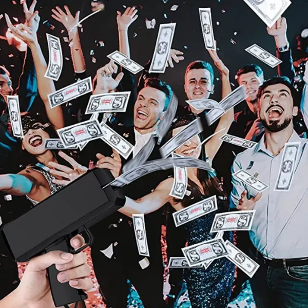 Pistol cu bani electric, 100 de bancnote