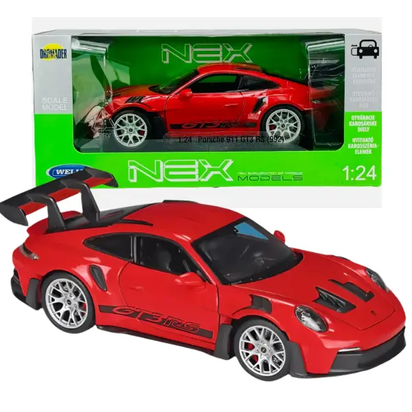 Mașina metalică de colecție PORSCHE 911 GT3 RS (992) 1:24 Welly