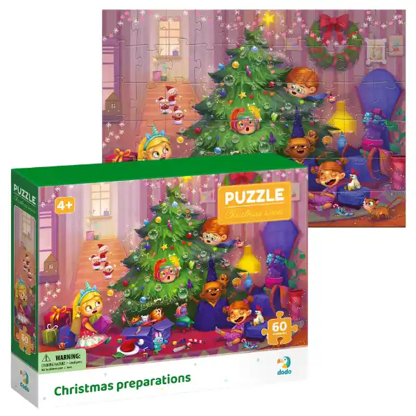 Puzzle "Prigatire de Craciun", 60 elemente