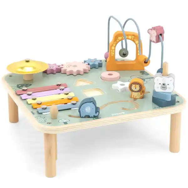 Развивающий столик с металлическим ксилофоном и гонгом