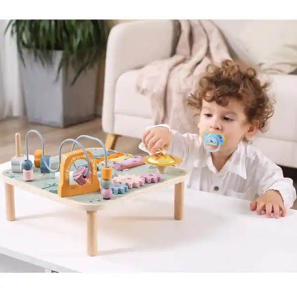 Развивающий столик с металлическим ксилофоном и гонгом