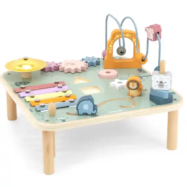 Развивающий столик с металлическим ксилофоном и гонгом