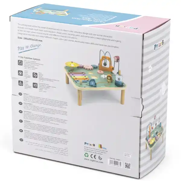Развивающий столик с металлическим ксилофоном и гонгом