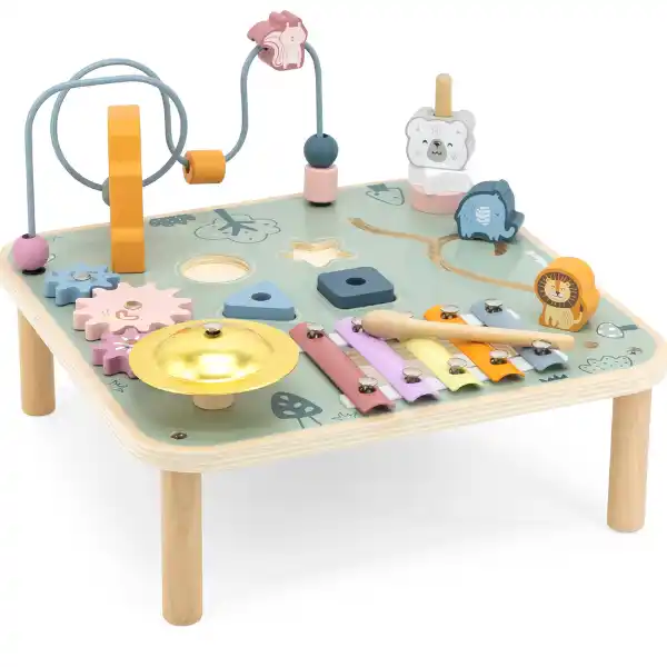 Развивающий столик с металлическим ксилофоном и гонгом