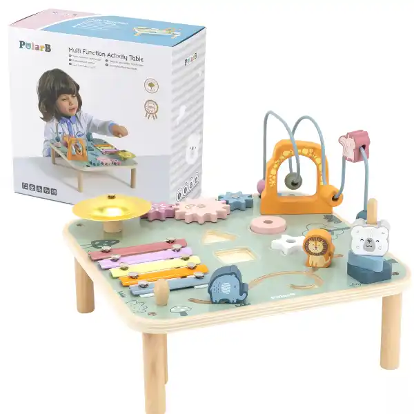 Развивающий столик с металлическим ксилофоном и гонгом