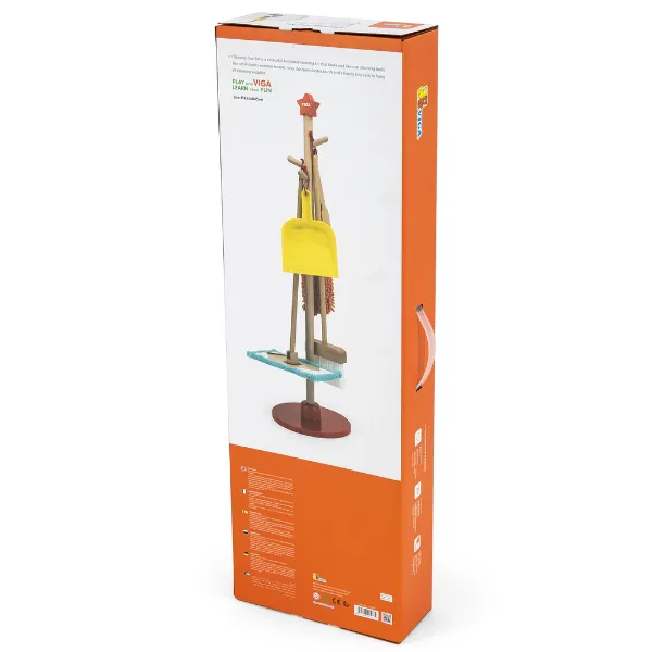 Set de 5 articole pentru menaj, pe suport
