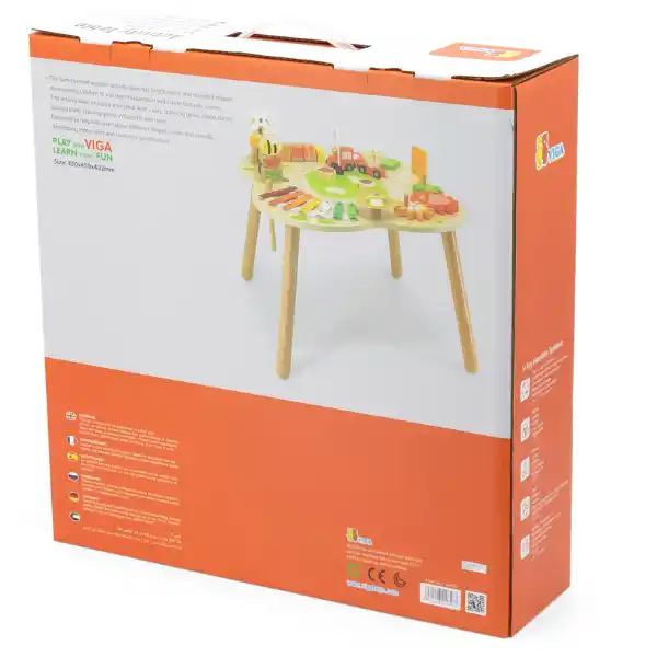 Деревянный развивающий столик "Ферма"