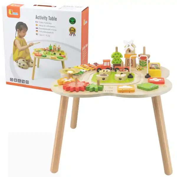 Деревянный развивающий столик "Ферма"