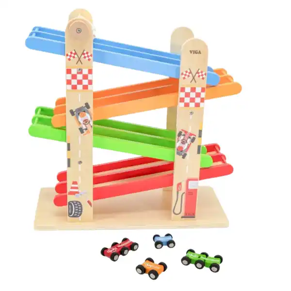 Гоночная трасса с двойной рампой и машинками