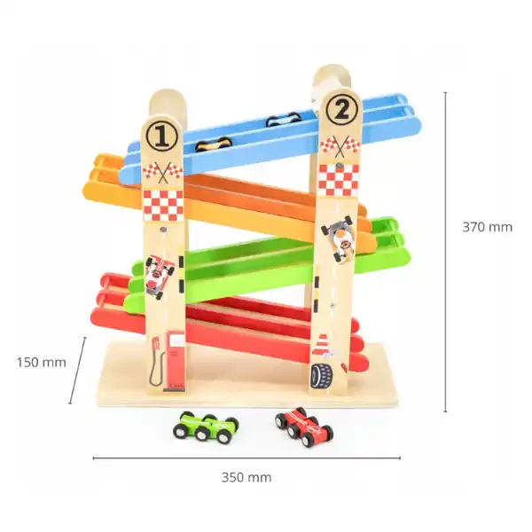 Гоночная трасса с двойной рампой и машинками