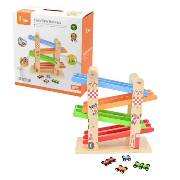 Гоночная трасса с двойной рампой и машинками