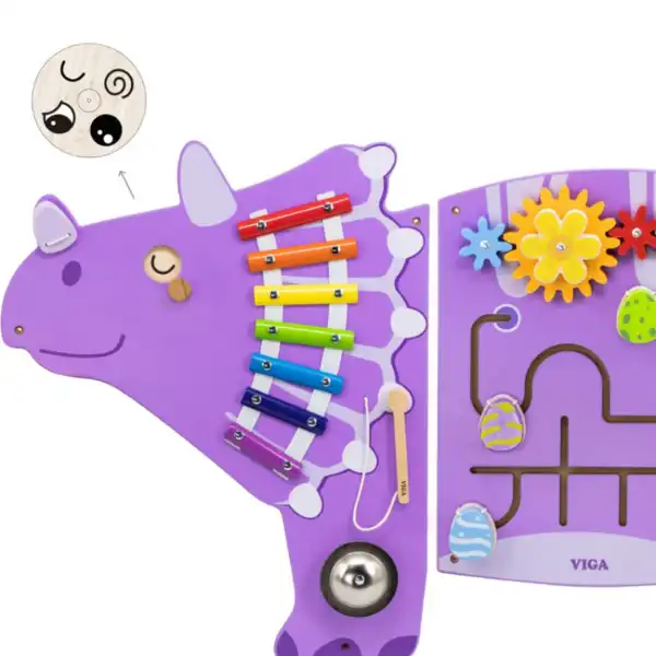 Бизиборд (настенный) "Трицератопс"