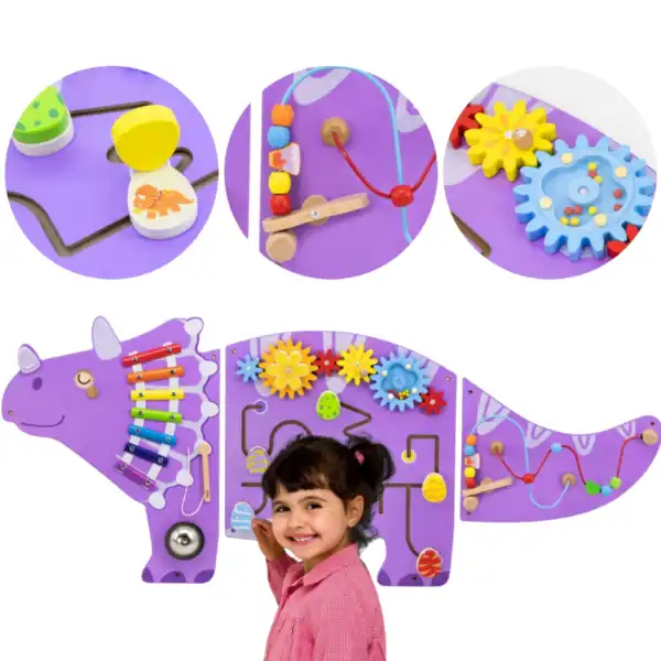 Бизиборд (настенный) "Трицератопс"