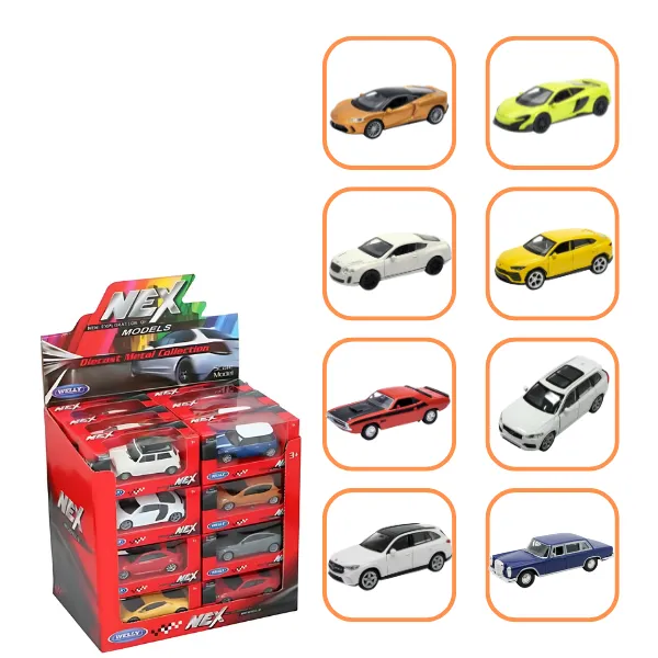 Mașini metalice de colecție 1:34 Welly, 8 modele