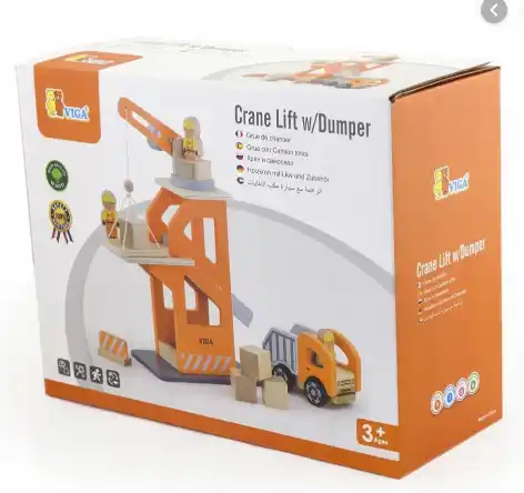 Самосвал с подъемным краном