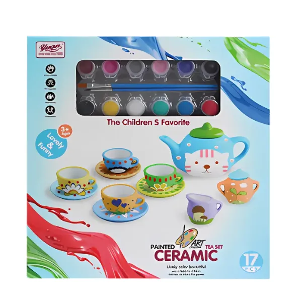 Set de creație „Serviciu de ceai din ceramică”, 17 piese
