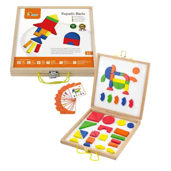 Набор магнитных блоков: Формы и цвета