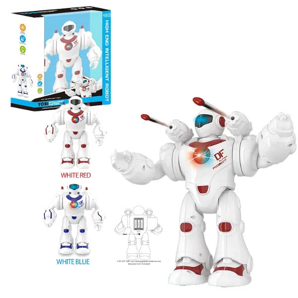 Robot inteligent, albastru și roșu