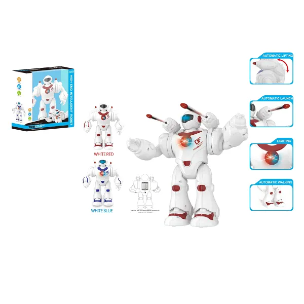 Robot inteligent, albastru și roșu