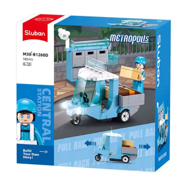 Конструктор “Городская служба”, 4 модели, от 94 до 105 элем.