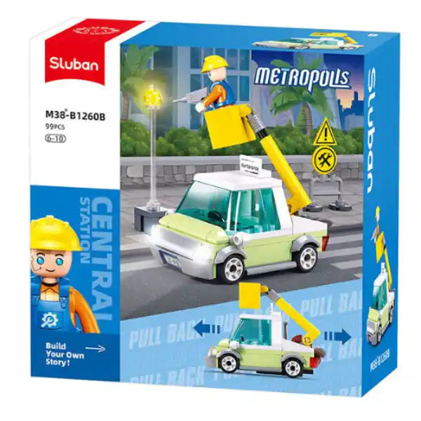 Конструктор “Городская служба”, 4 модели, от 94 до 105 элем.