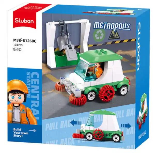 Конструктор “Городская служба”, 4 модели, от 94 до 105 элем.