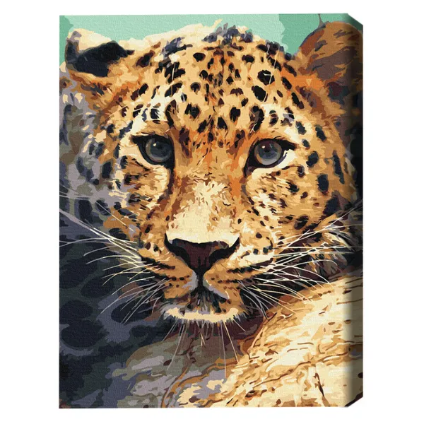 Pictură după numere (în ambalaj) - Portret de leopard