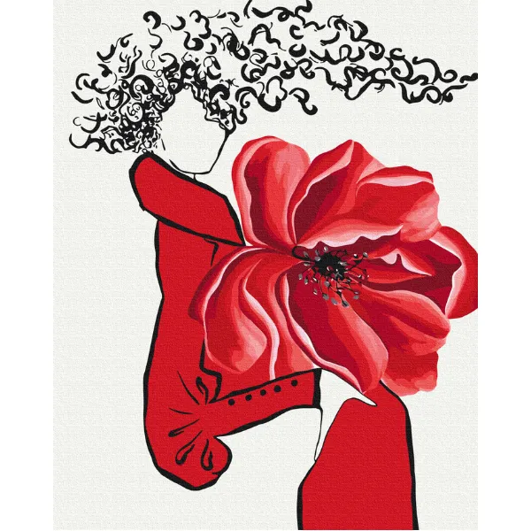Pictură pe numere 40×50 (în cutie) – Fantezie roșie