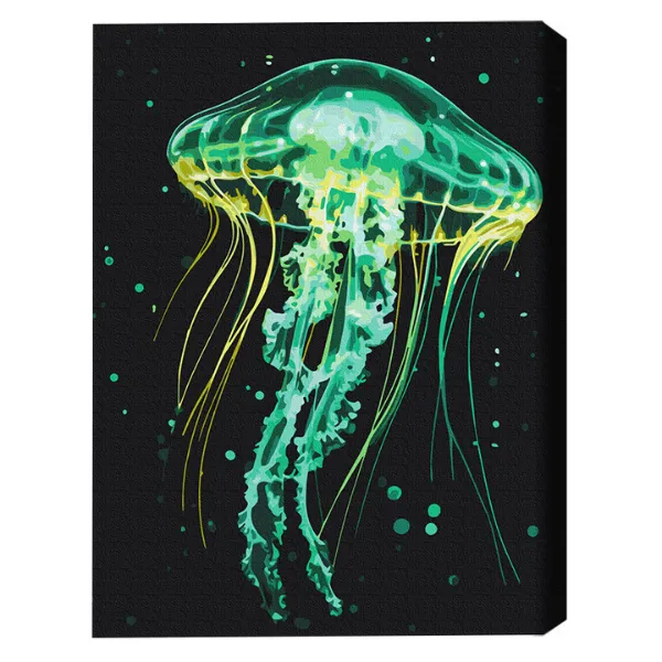 Pictură pe numere 40х50 cm (fără cutie) – Meduza strălucitoare