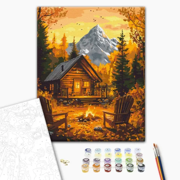 Pictură pe numere 40х50 cm (fără cutie) – Căldura focului de toamnă