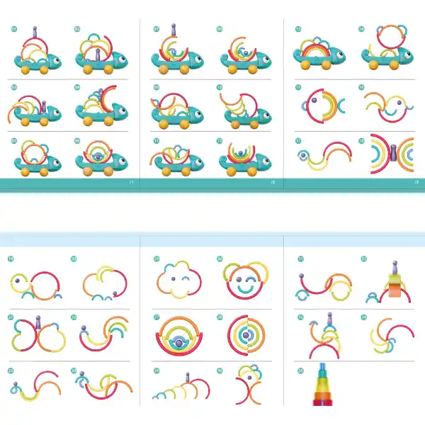 Каталка на веревочке "Радужный хамелеон"