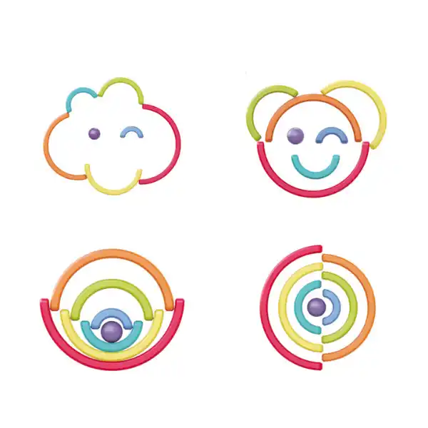 Каталка на веревочке "Радужный хамелеон"