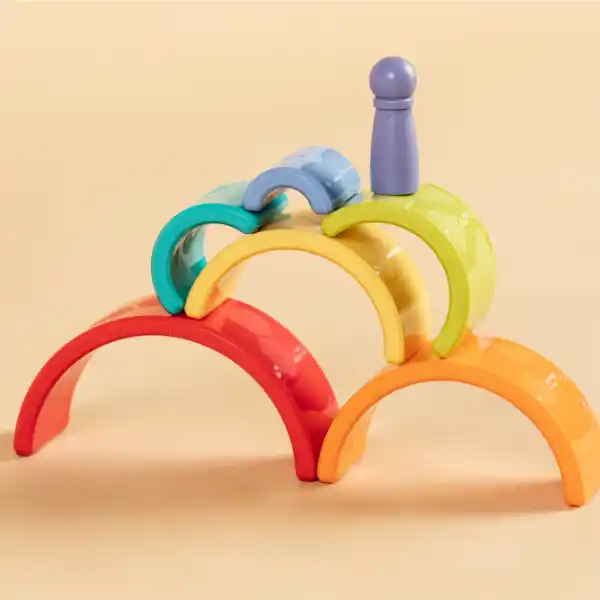 Каталка на веревочке "Радужный хамелеон"