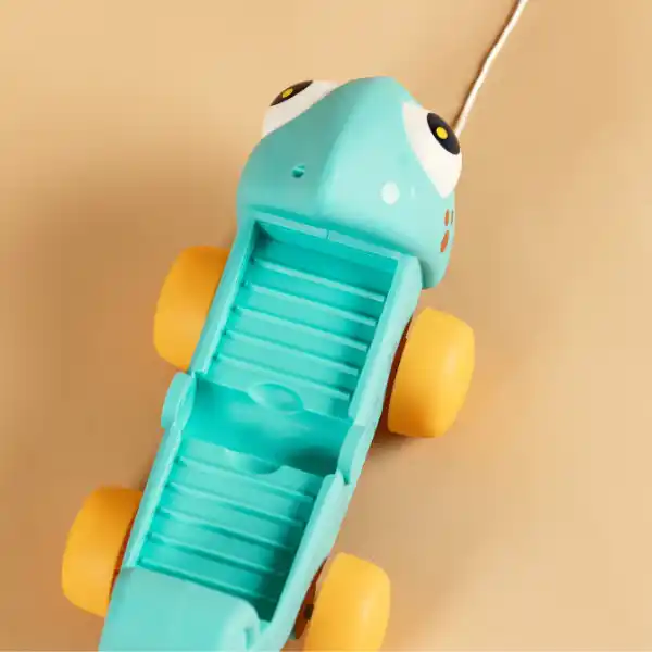 Каталка на веревочке "Радужный хамелеон"