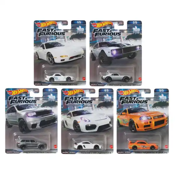 Hot Wheels Машинка из коллекций Премиум Fast & Furios, 5 моделей