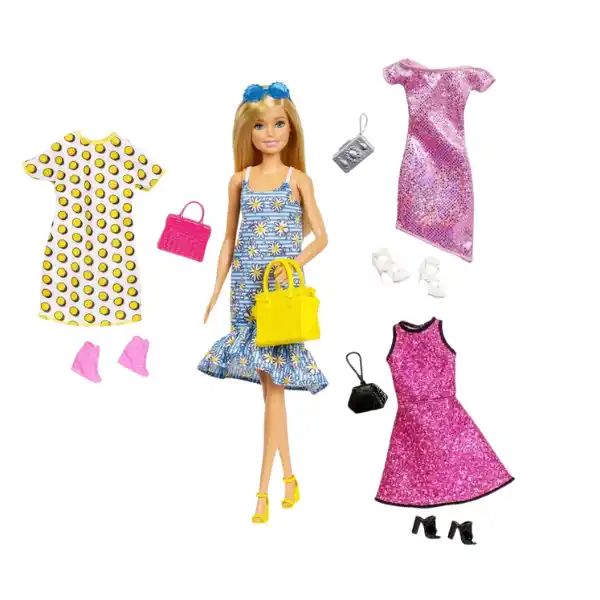 Кукла Barbie с 4 комплектами одежды