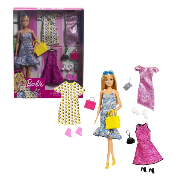 Cumpara  Personaje preferate - Кукла Barbie с 4 комплектами одежды..