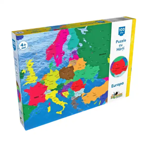 Пазл с картами - Карта Европы, 100 элем.