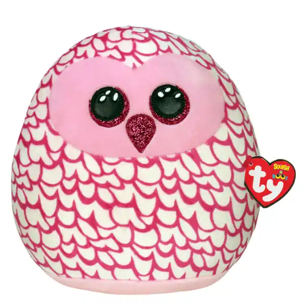 Розовая сова Pinky 22 см (Squishy Boos)