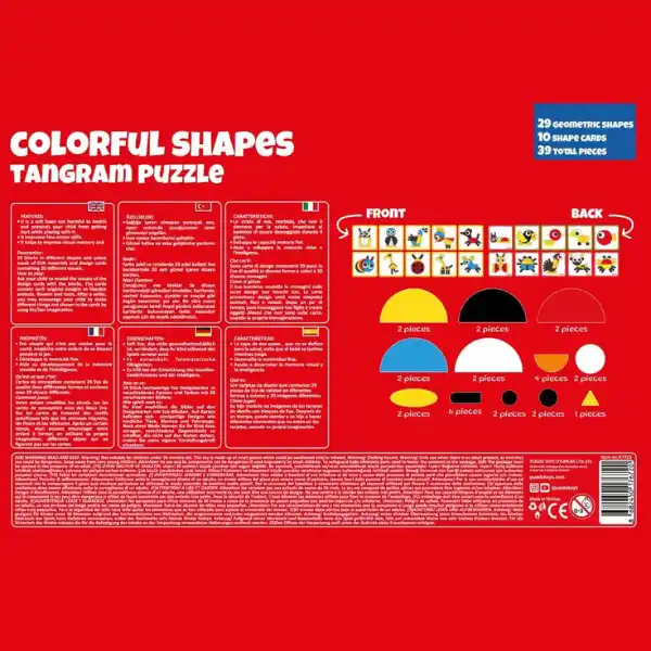 Набор цветных геометрических фигур, 29 элем.