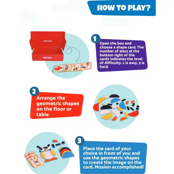 Набор цветных геометрических фигур, 29 элем.