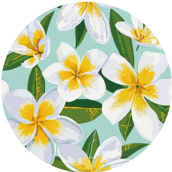 Pictură pe numere D 30 сm (fără cutie) –  Plumeria