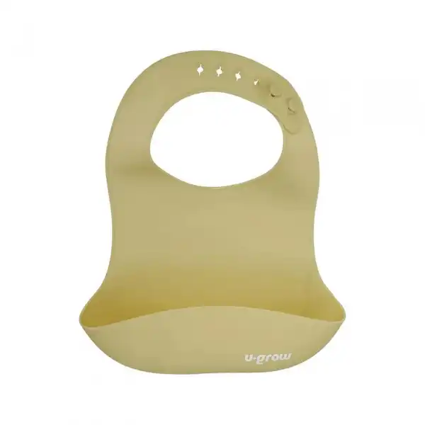 Набор для прикорма из 5 предметов: слюнявчик, миска, тарелка, ложка и вилка, оливковый