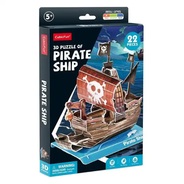 3D puzzle Nava Piratului, 22 elemente