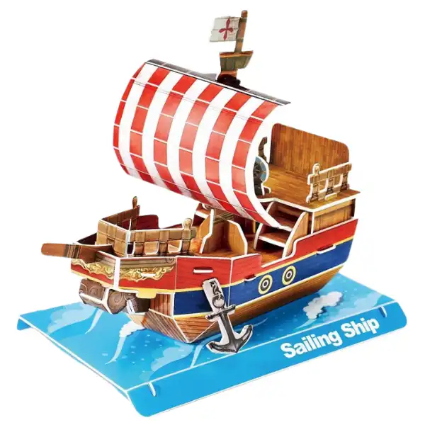 3D puzzle Corabie cu pânze, 33 elem.