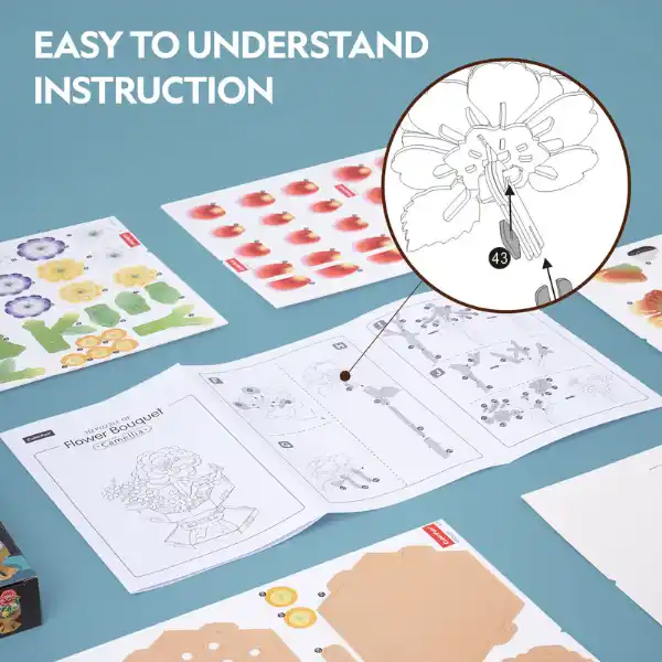 3D puzzle “Buchet de camelii”, 108 elemente